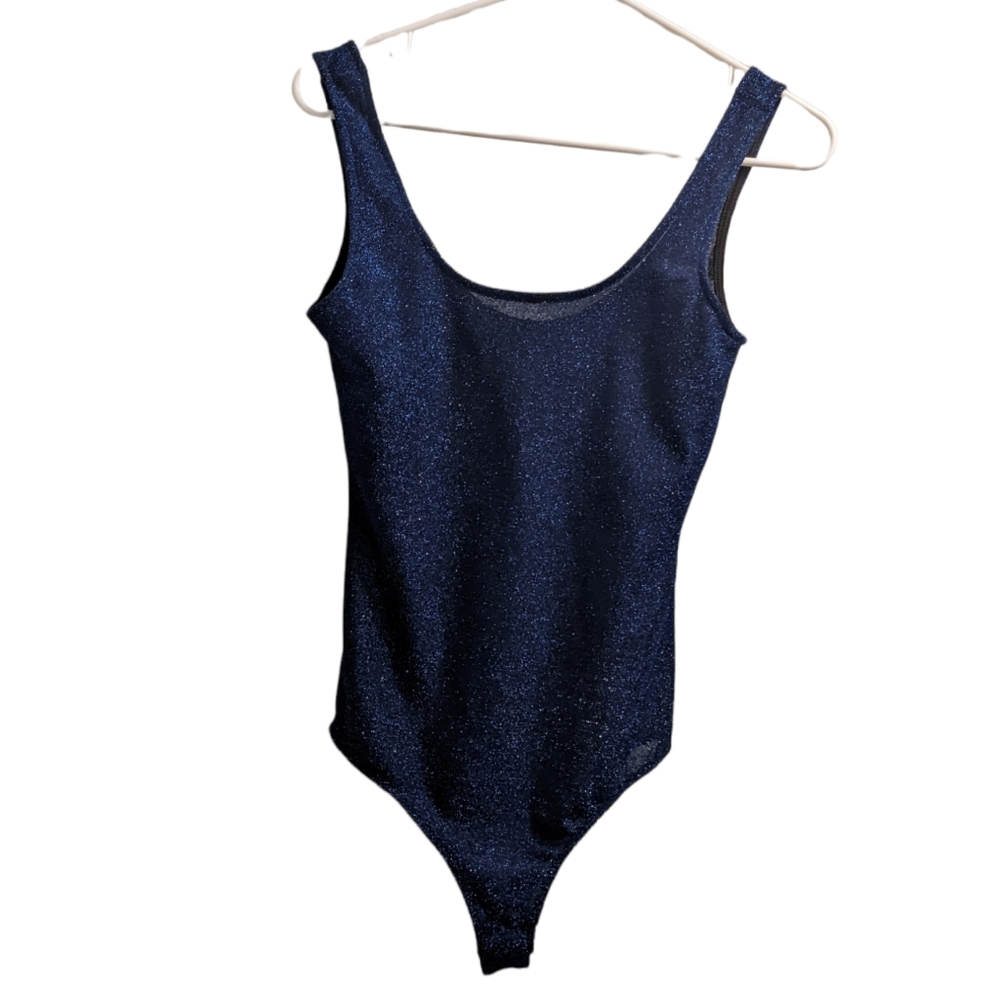 💥 Iris Blue Glitter Body Suit S
